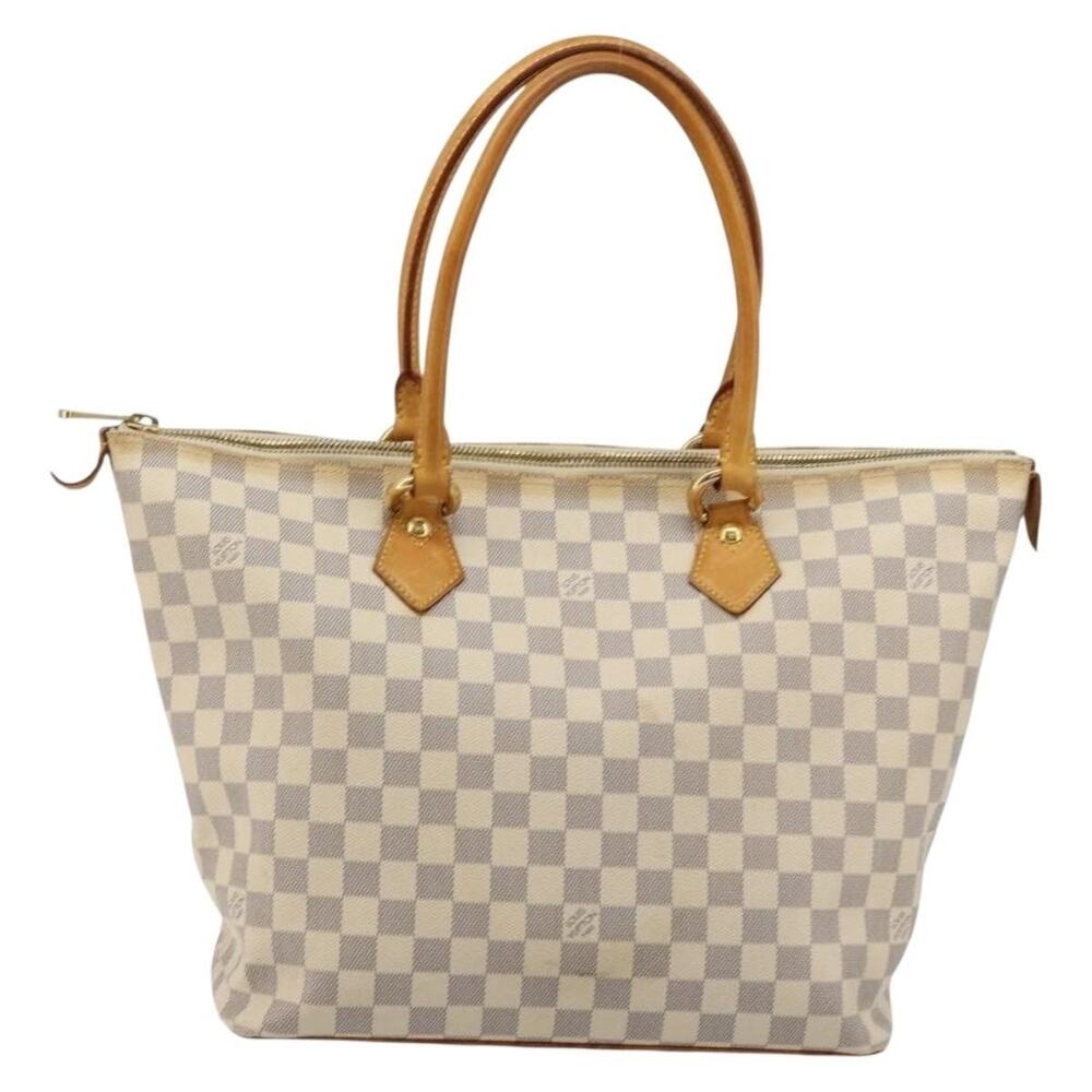 Louis Vuitton Damier Azur Saleya MM Tote Bag White
